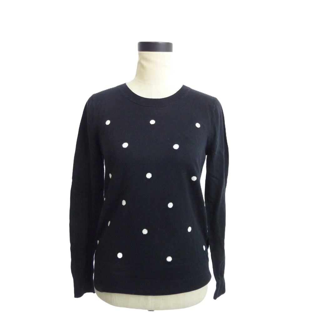 Banana Republic Black Polka Dot Sweater Size S